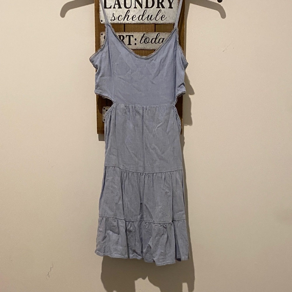 Altar'd State Sky Blue Backless Dress